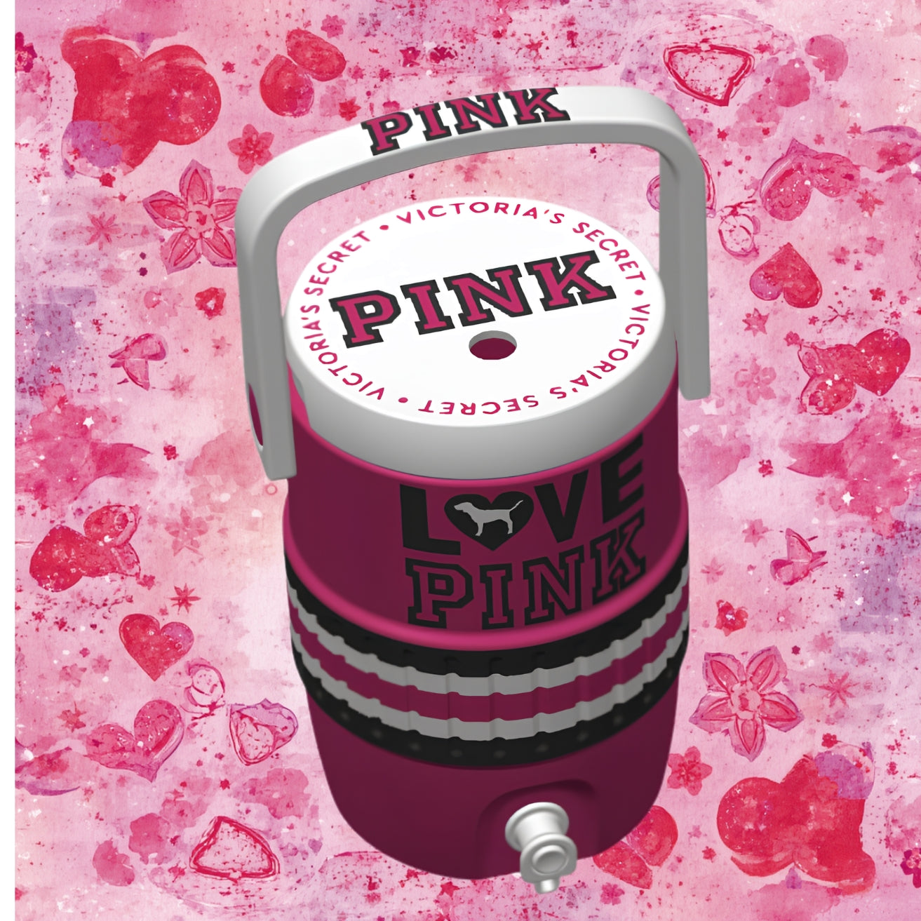 Pink Victoria Secret Can Koozie