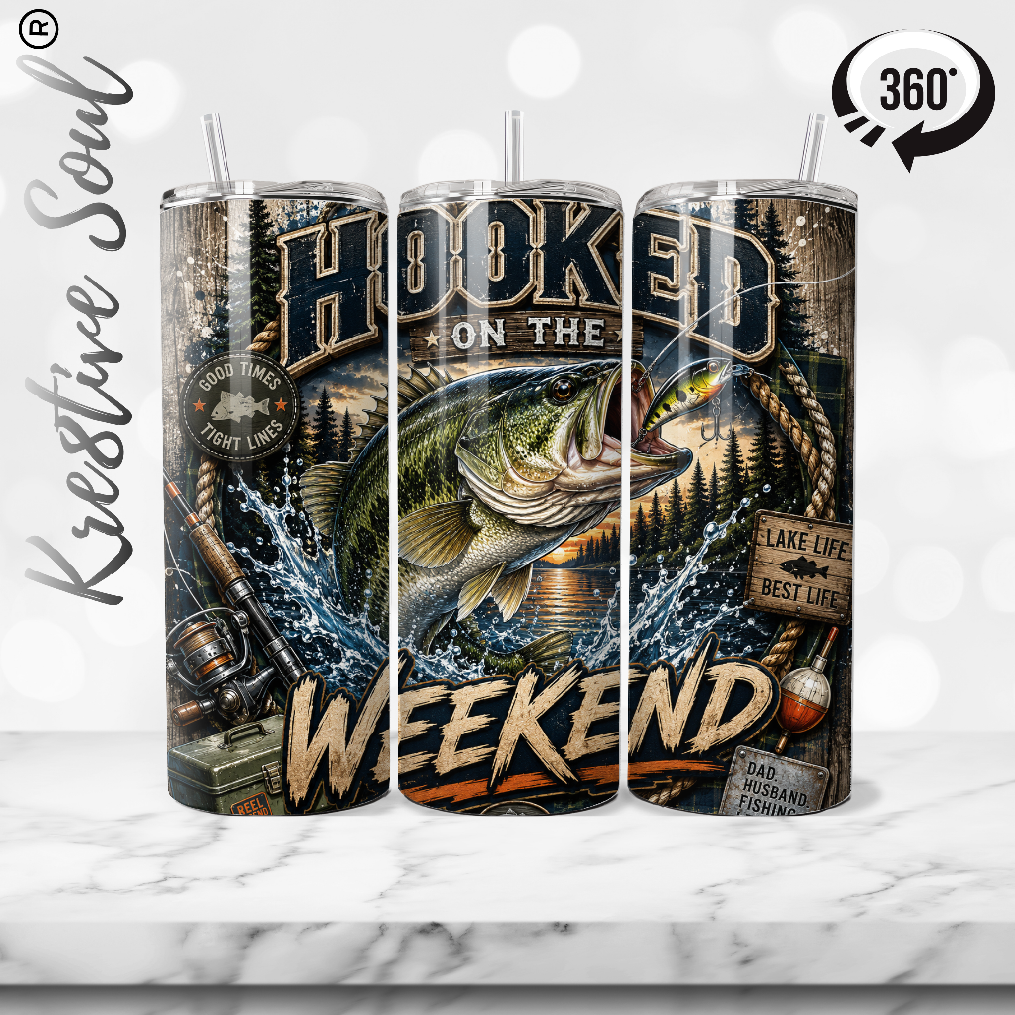Hooke on the Weekend 20 oz Stainless Steel Custom Tumbler