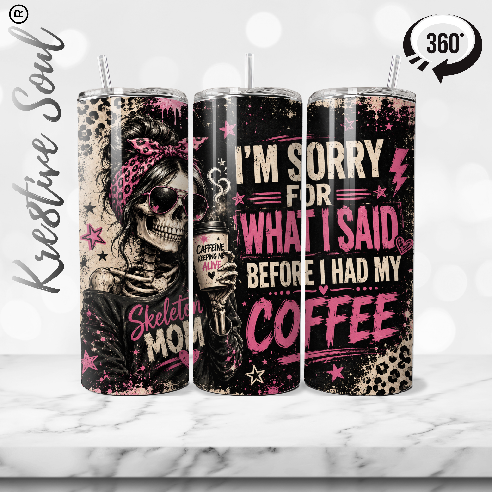 I'm Sorry for What I Said Before I had Coffee 20 oz Stainless Steel Custom Tumbler