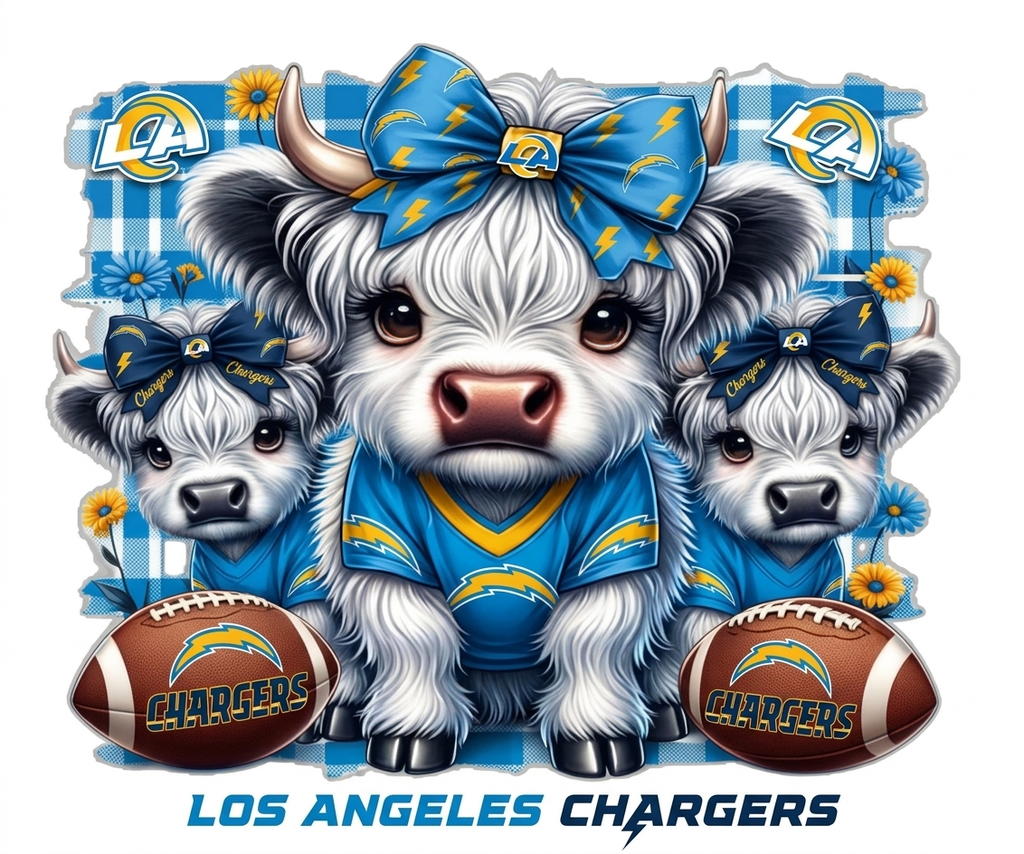 Sublimation Prints - KS 013 Highland Cow Football/Baseball  (20 oz Skinny Tumbler)