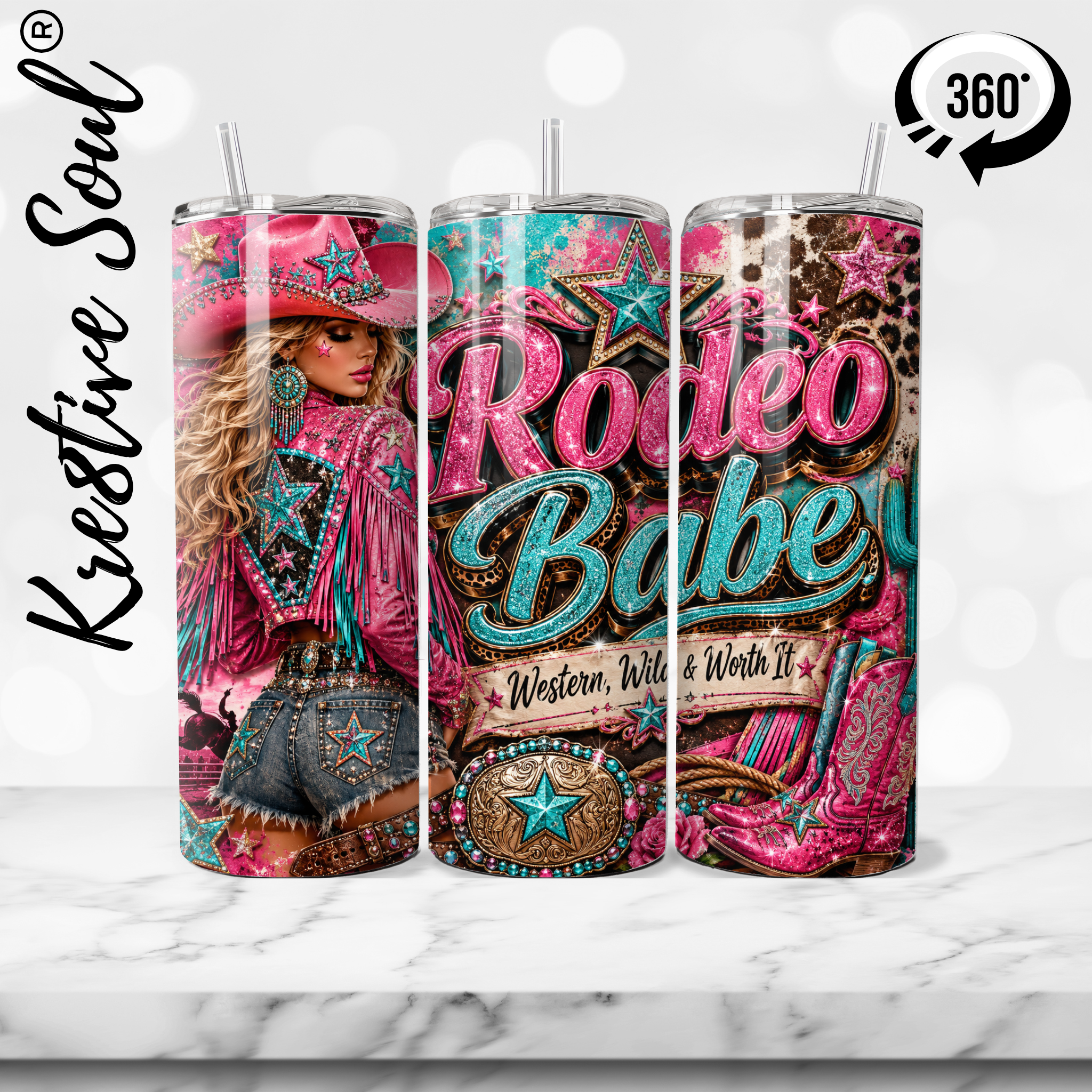 Rodeo Babe 20 Oz Stainless Steel Custom Tumbler