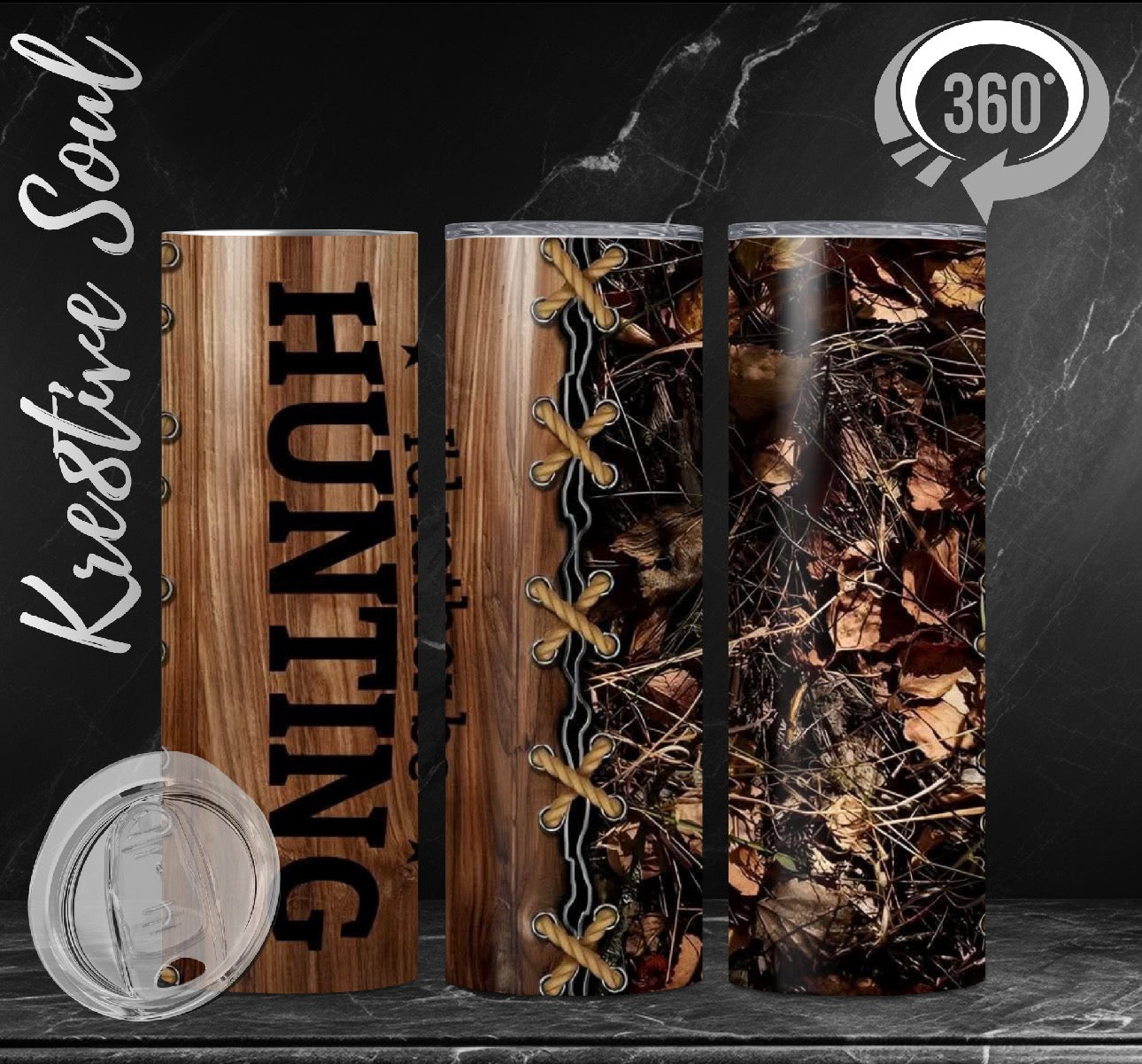 Outdoor Themed Stainless Steel Tumblers (20 oz) - product view 4 | Kre8tive Soul