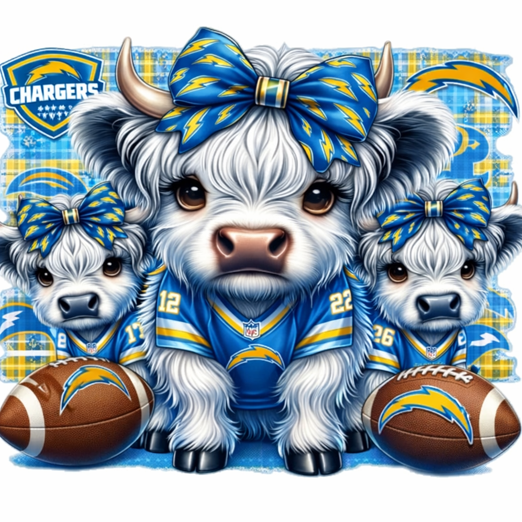 Sublimation Prints - KS 013 Highland Cow Football/Baseball  (20 oz Skinny Tumbler)