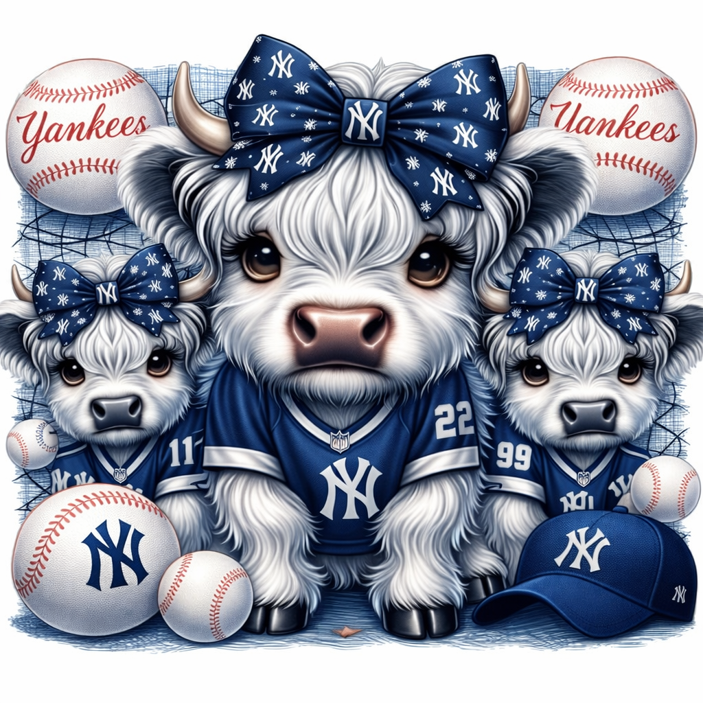 Sublimation Prints - KS 013 Highland Cow Football/Baseball  (20 oz Skinny Tumbler)