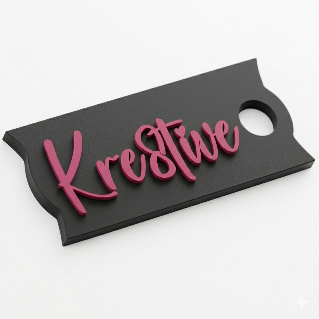 Tumbler Lid Name Plate - Accessories by Kre8tive Soul