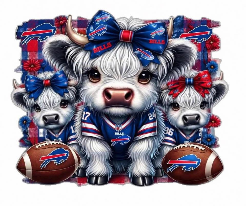 Sublimation Prints - KS 013 Highland Cow Football/Baseball  (20 oz Skinny Tumbler)