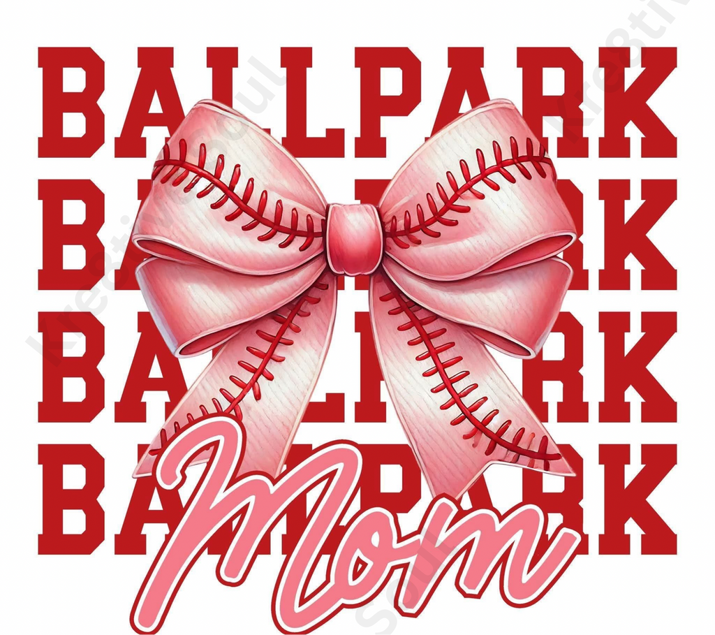 Sublimation Prints - KS 014 Ballpark Mom (20 oz Skinny Tumbler) - Prints by Kre8tive Soul