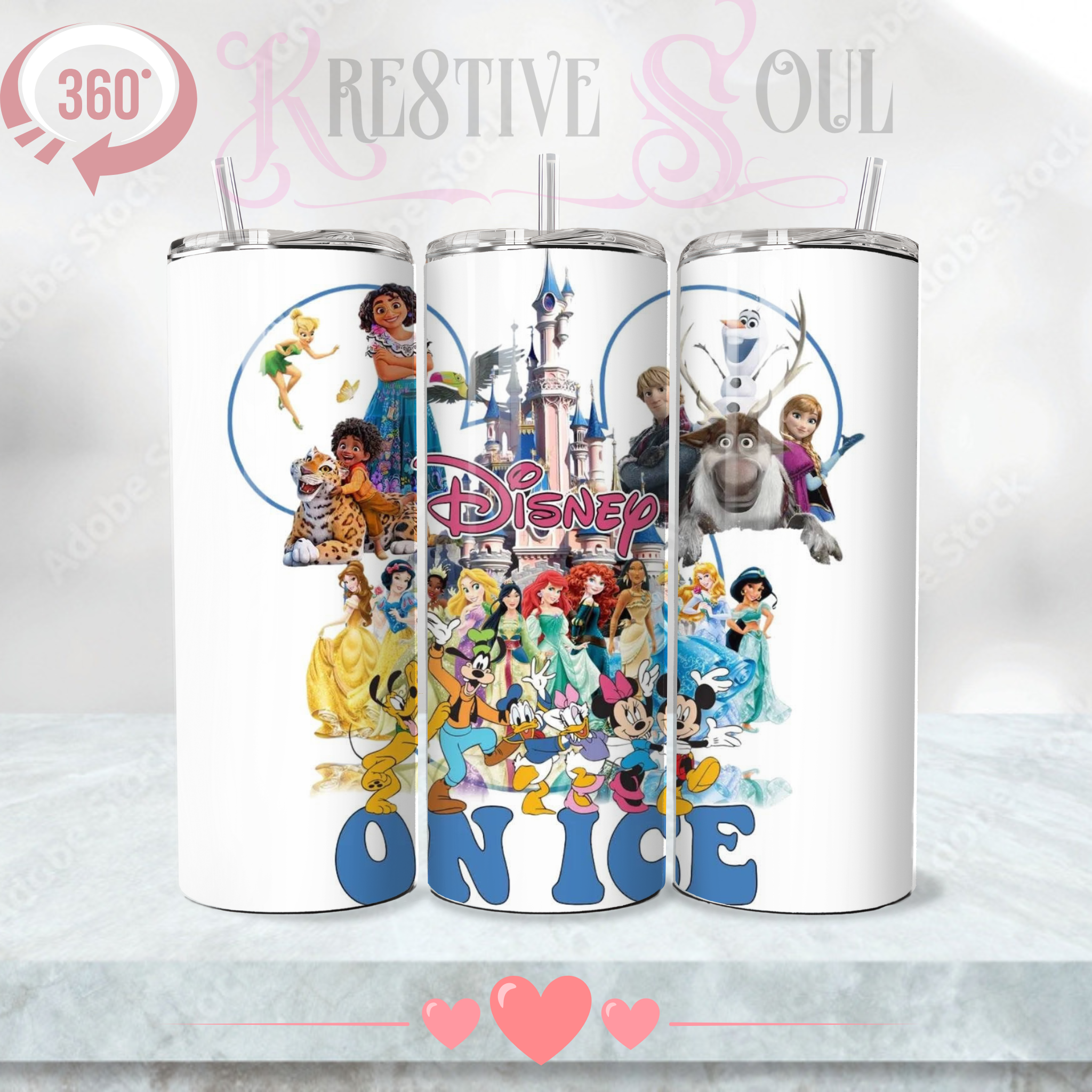 Disney Ice Stainless Steel Tumbler (20 oz) - product by Kre8tive Soul