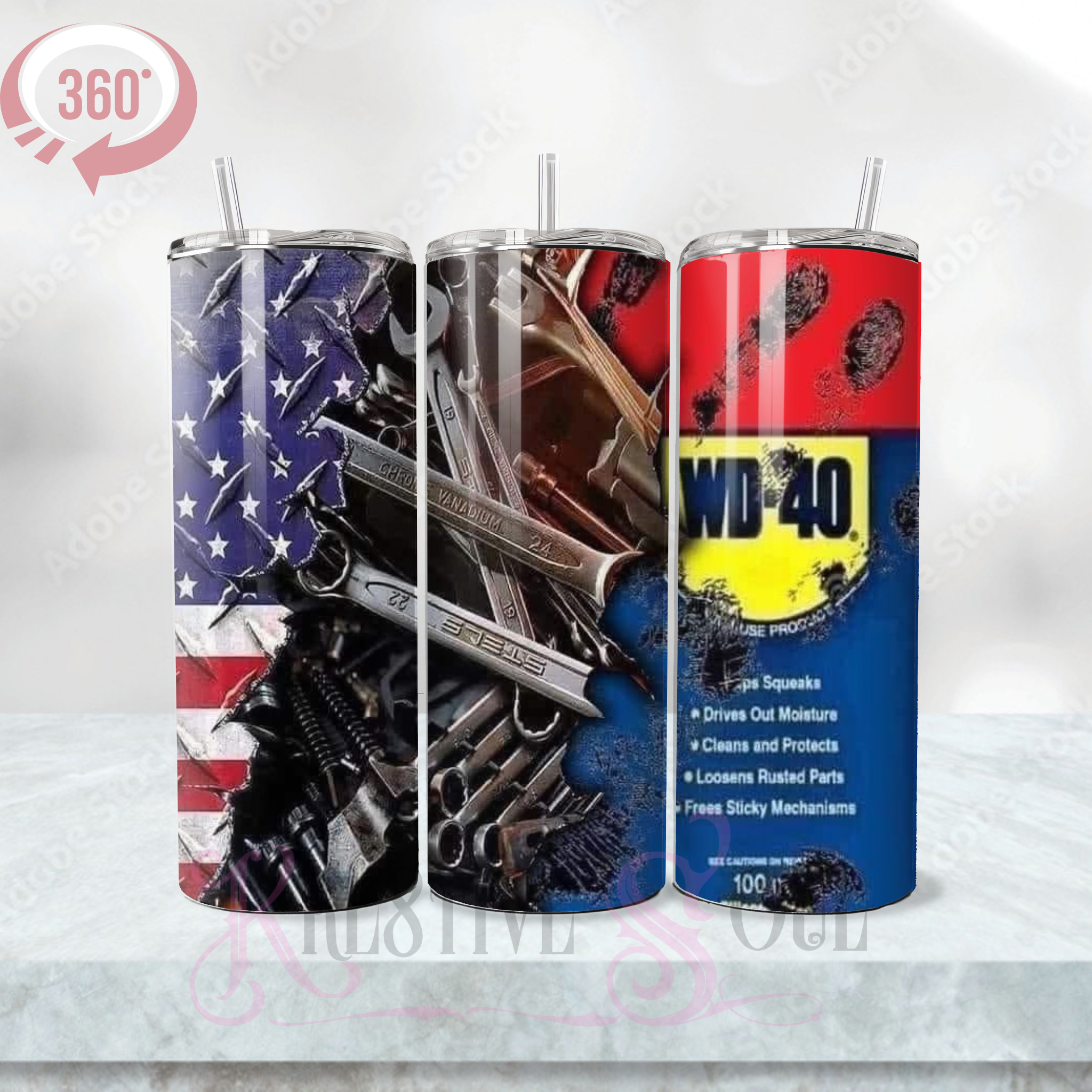 Mechanic - WD 40 Stainless Steel Tumbler (20 oz) - product by Kre8tive Soul