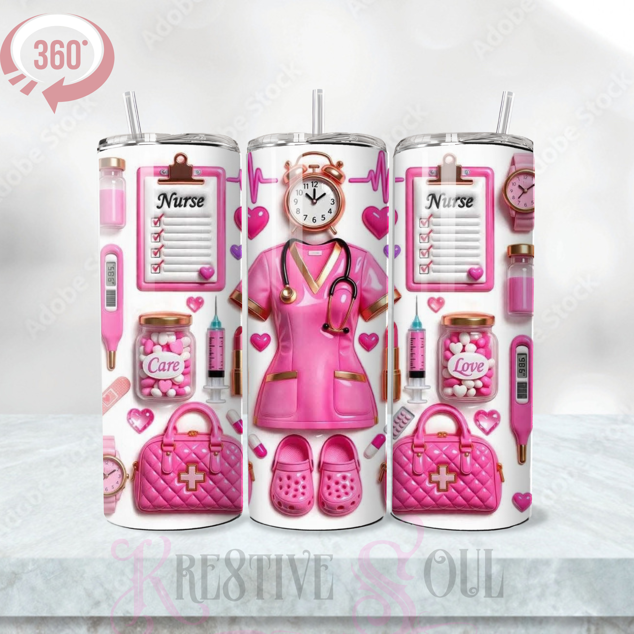 Nurse Stainless Steel Tumbler (20 oz) - product by Kre8tive Soul