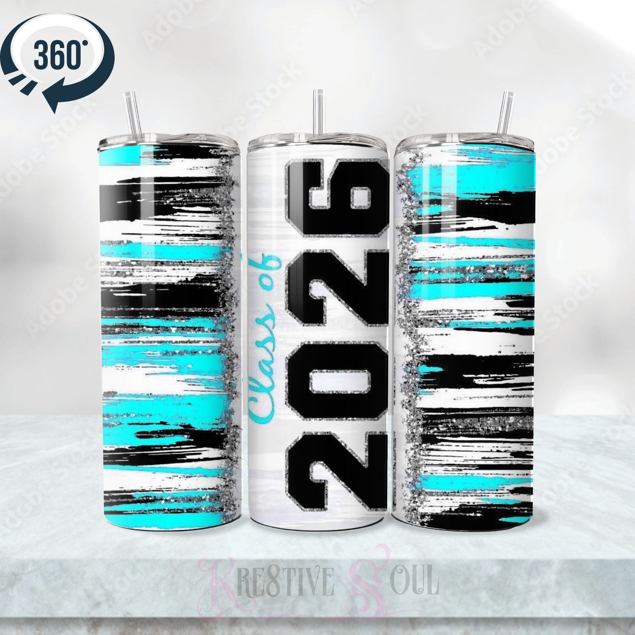 Graduation Theme Tumblers - Class of 2026 - Stainless Steel Tumbler (20 oz) - product view 7 | Kre8tive Soul