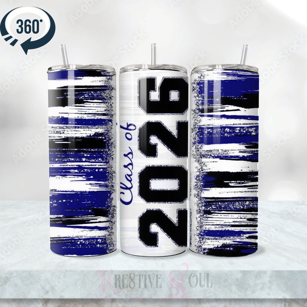 Graduation Theme Tumblers - Class of 2026 - Stainless Steel Tumbler (20 oz) - product view 4 | Kre8tive Soul