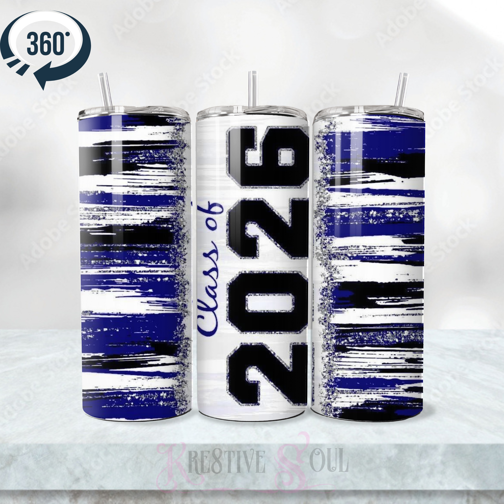 Graduation Theme Tumblers - Class of 2026 - Stainless Steel Tumbler (20 oz) - product view 4 | Kre8tive Soul