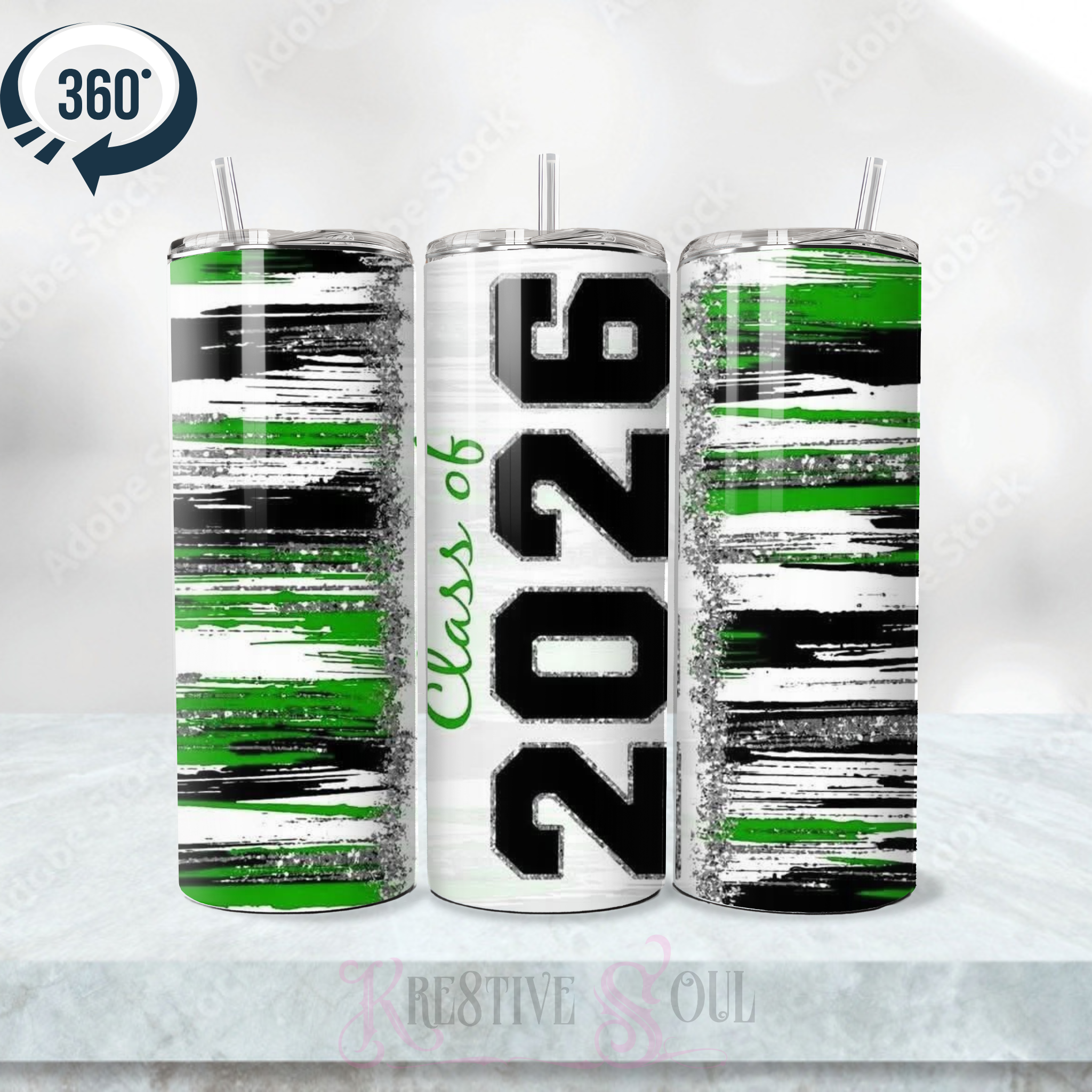 Graduation Theme Tumblers - Class of 2026 - Stainless Steel Tumbler (20 oz) - product view 3 | Kre8tive Soul
