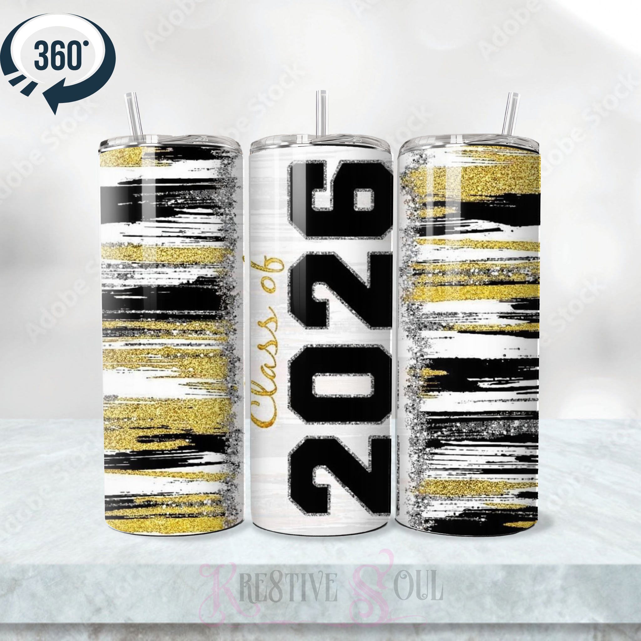 Graduation Theme Tumblers - Class of 2026 - Stainless Steel Tumbler (20 oz) - product by Kre8tive Soul
