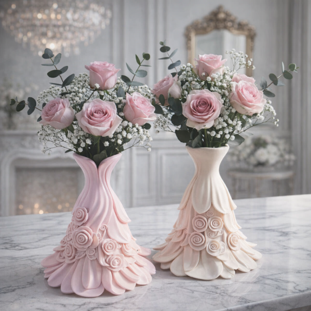 Rose Dressed Handcrafted Vase - product by Kre8tive Soul