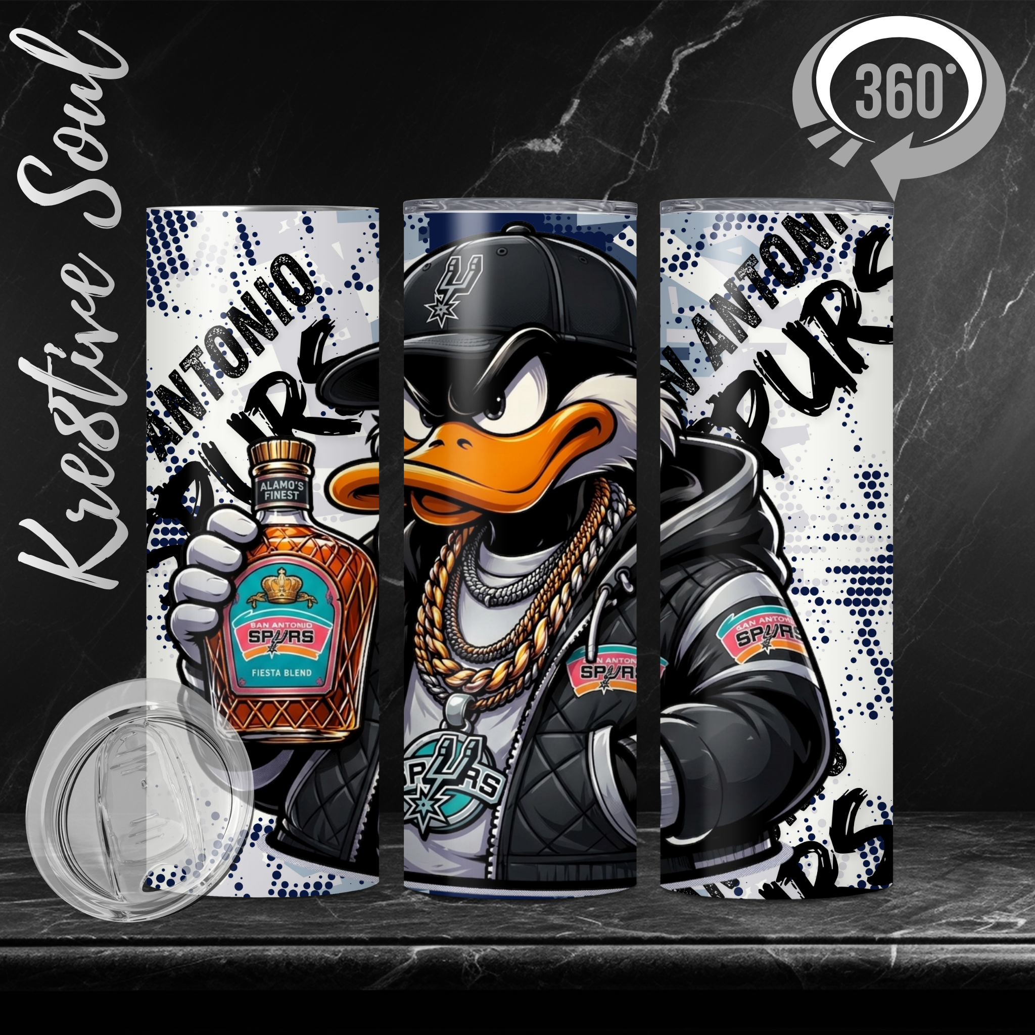 Limited Edition: San Antonio Spurs - Fiesta 2026 Edition - 20 oz Stainless Steel Tumbler - Custom Tumblers by Kre8tive Soul