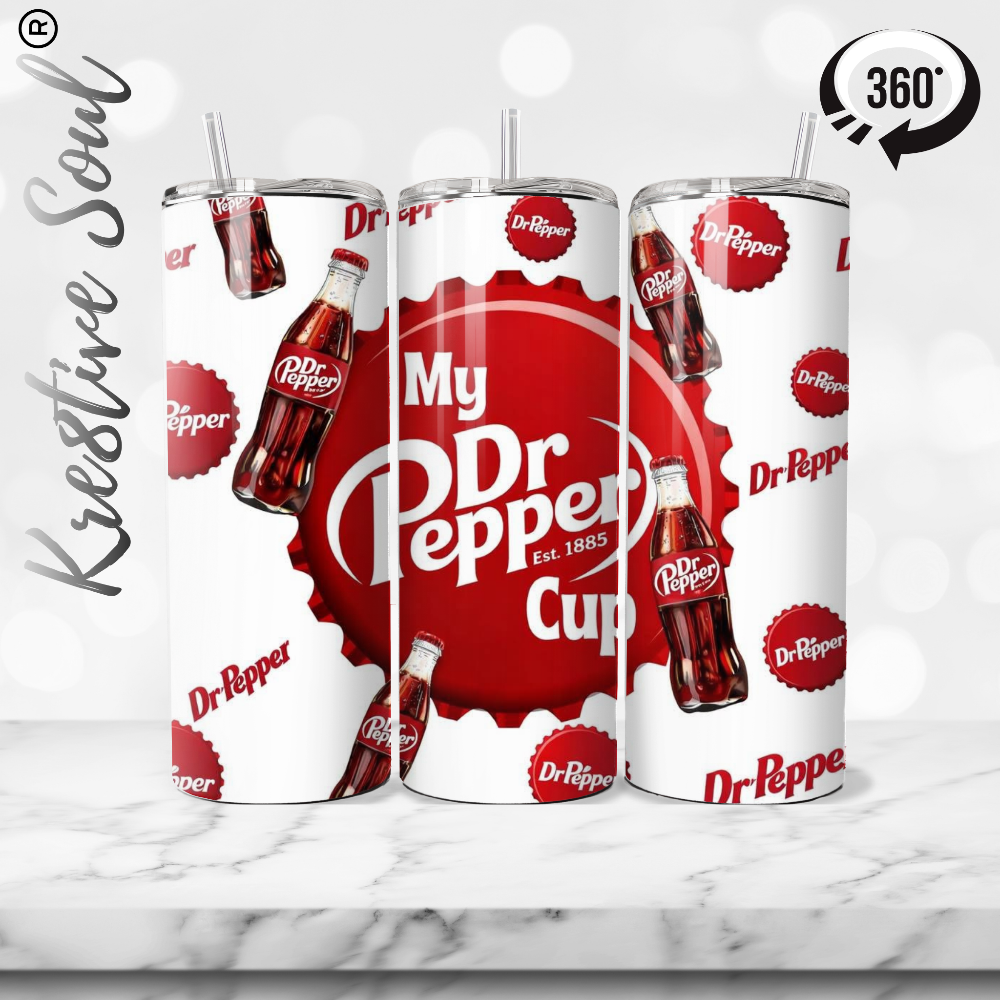 My Dr Pepper Cup - 20 oz Stainless Steel Tumbler - product by Kre8tive Soul