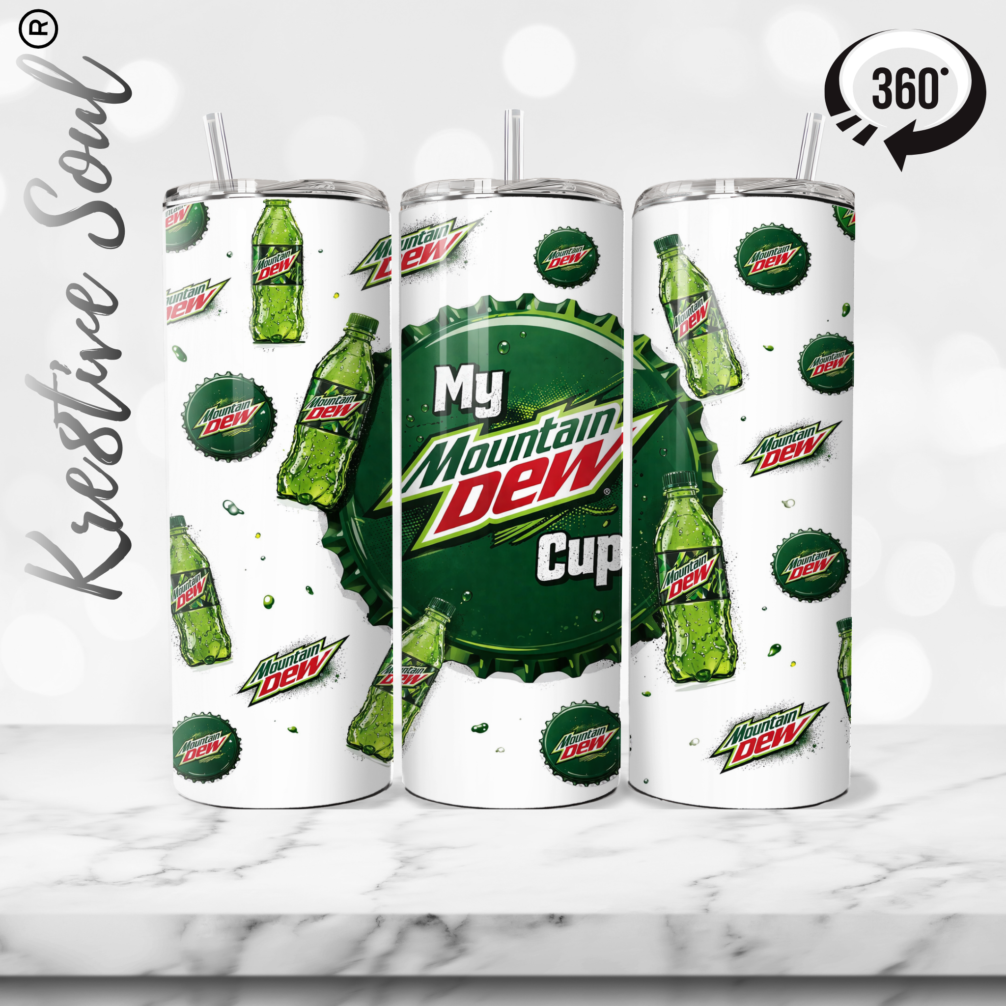My Mountain Dew - 20 oz Stainless Steel Tumbler - product by Kre8tive Soul