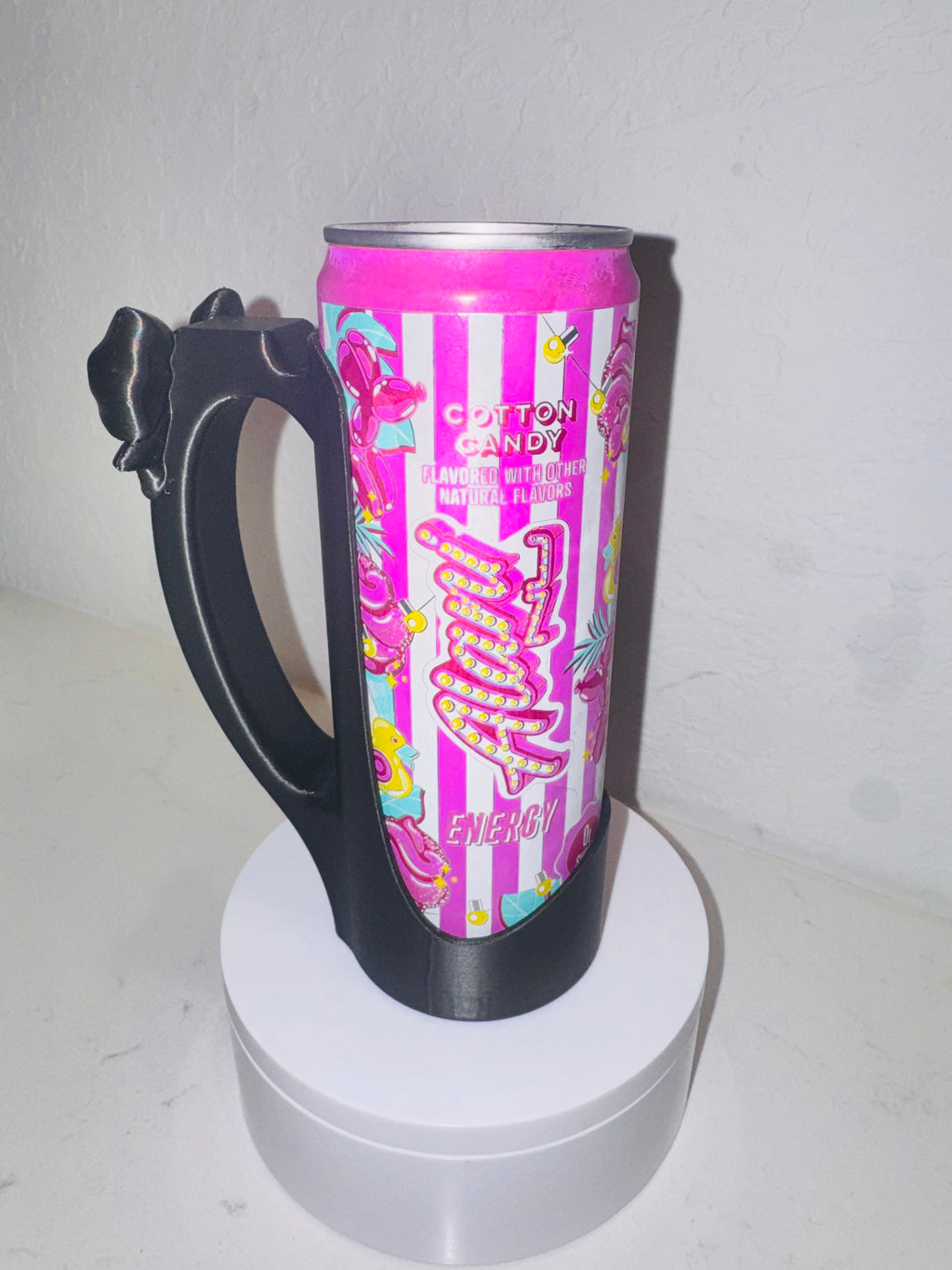 Skinny Can Holder w/Bow (12 oz Slim) - product view 4 | Kre8tive Soul
