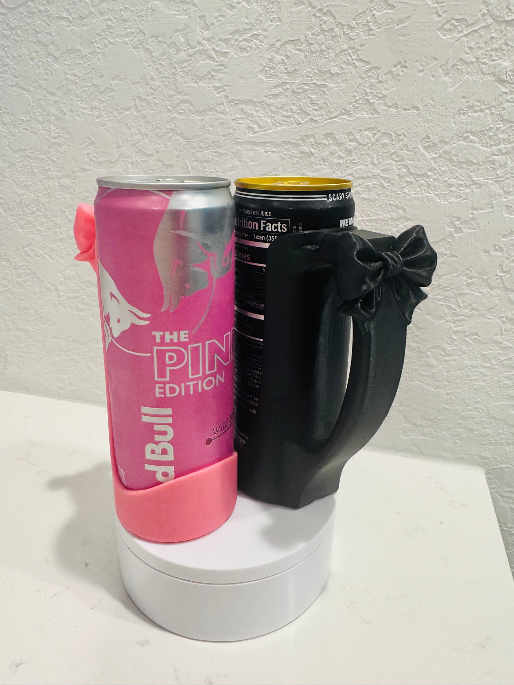 Skinny Can Holder w/Bow (12 oz Slim) - product by Kre8tive Soul