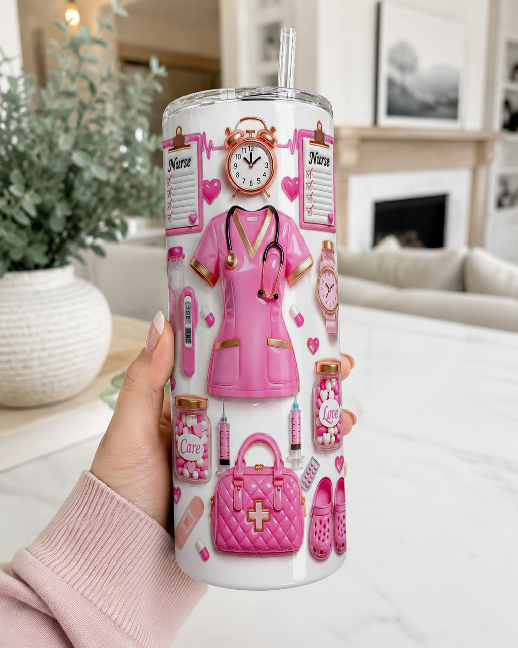 Nurse Stainless Steel Tumbler (20 Oz) - product by Kre8tive Soul
