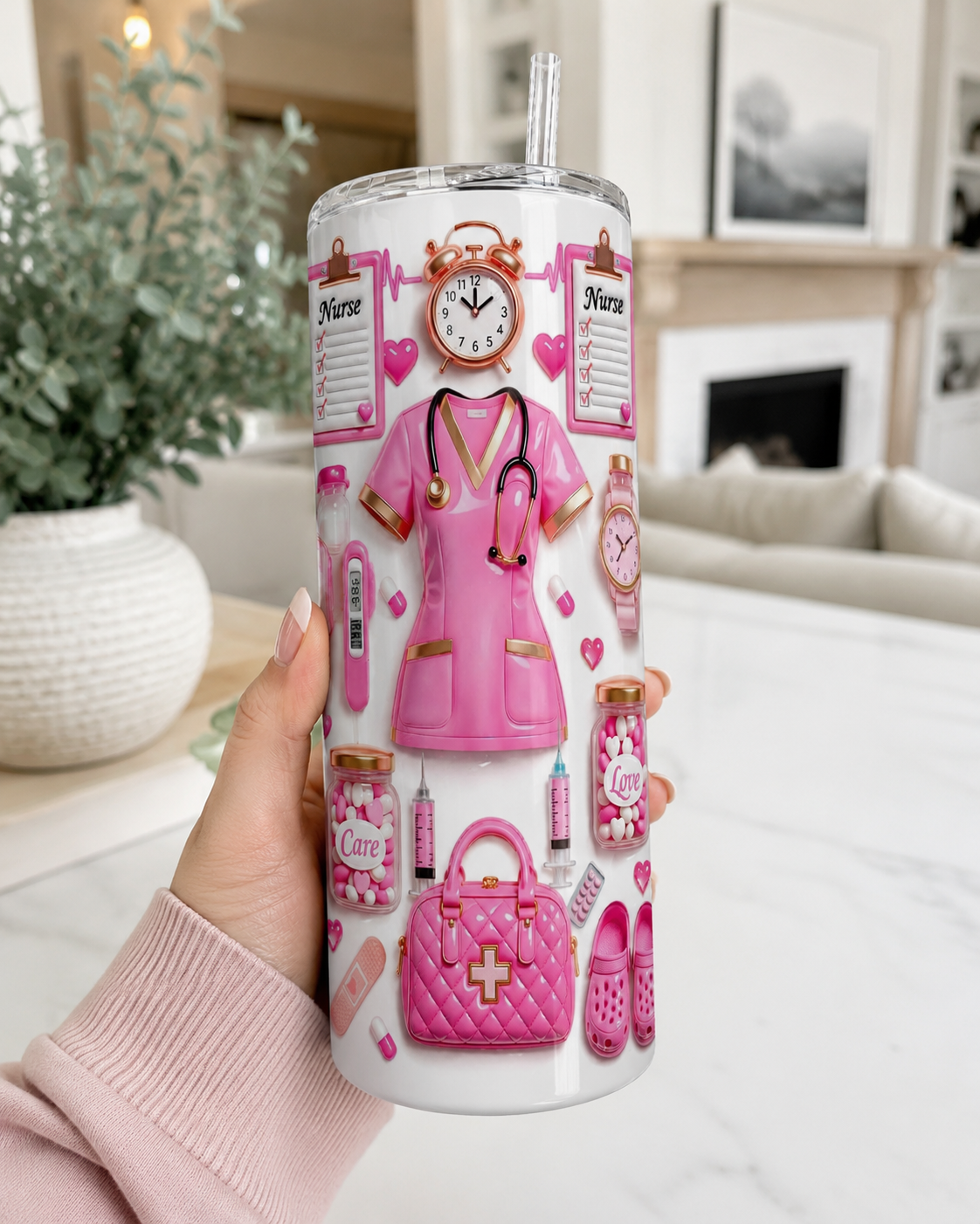 Nurse Stainless Steel Tumbler (20 Oz) - product by Kre8tive Soul