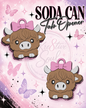 Highland Cow Soda Can Tab Opener - Kre8tive Soul
