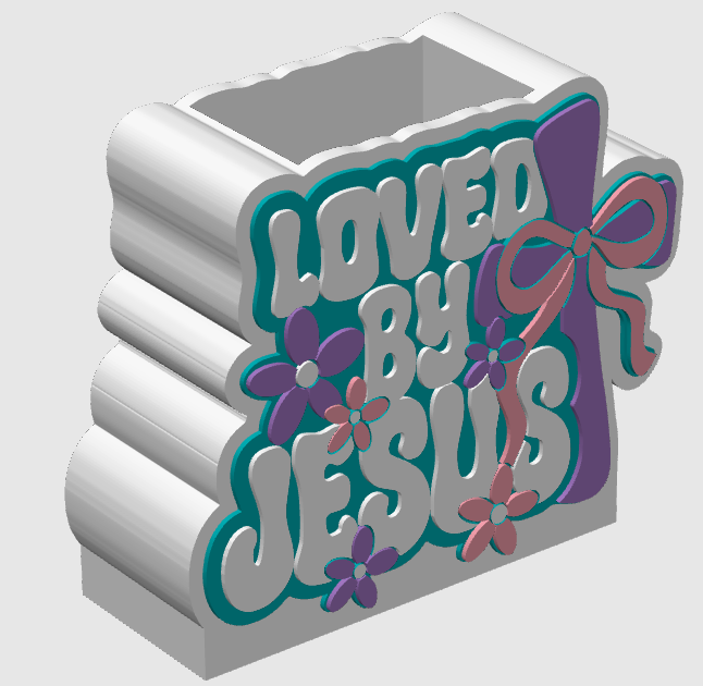 Loved by Jesus Pen Holder - product by Kre8tive Soul